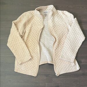 Croft & Barrow Light Pink Quilted Teddy Jacket